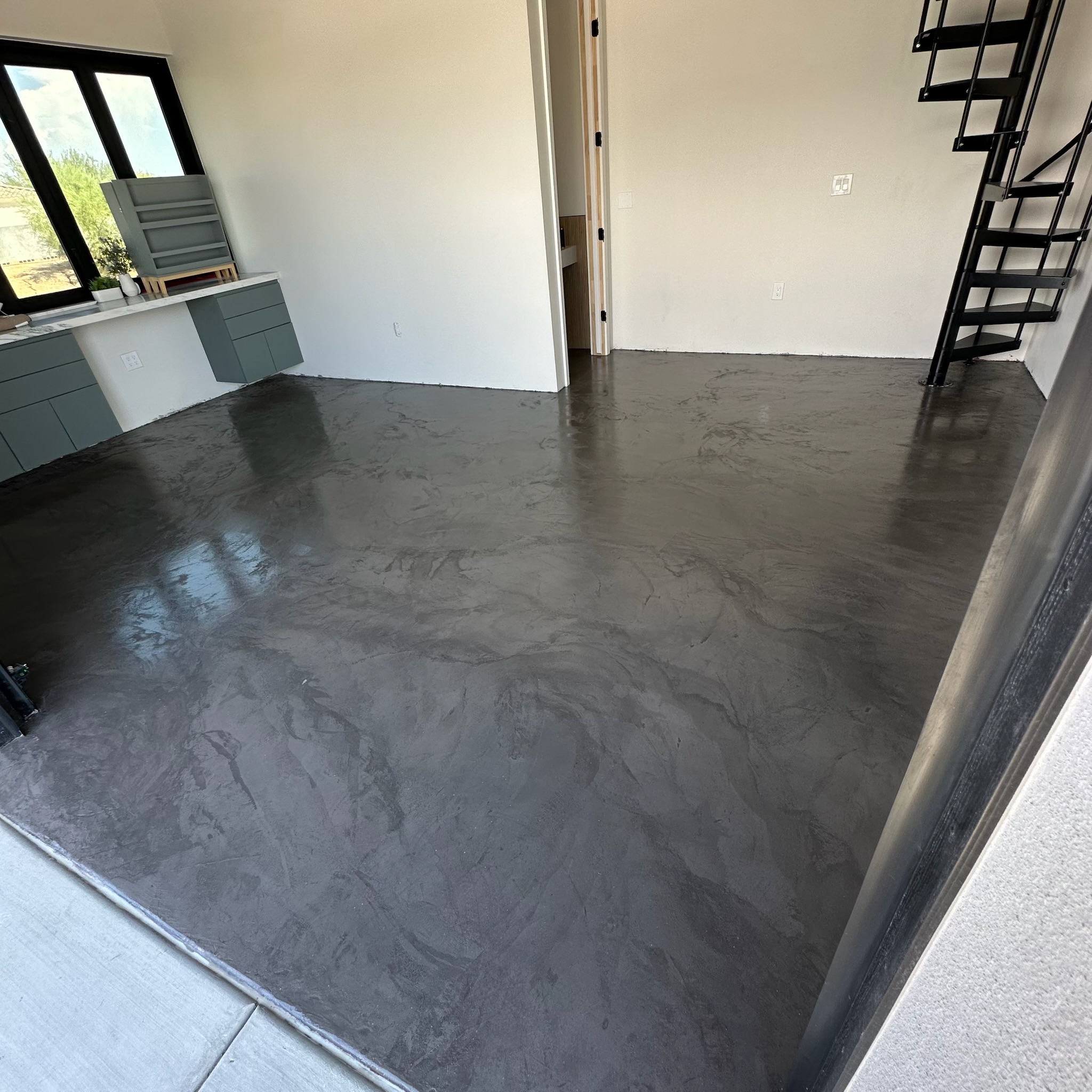 Completed concrete coating work by Mint Concrete Polishing in Mesa, Arizona