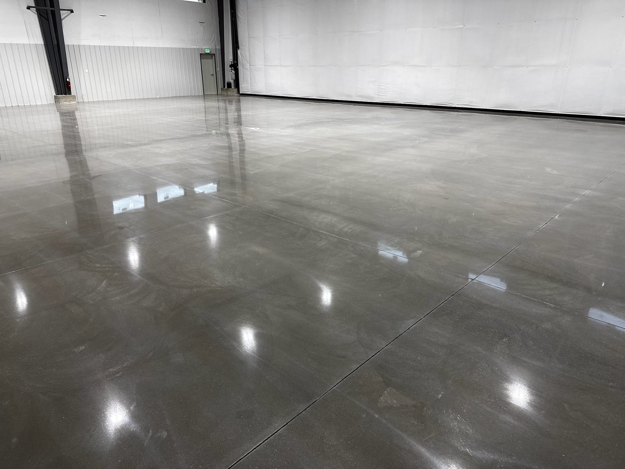 Completed warehouse polished concrete by Mint Concrete Polishing in Mesa, Arizona